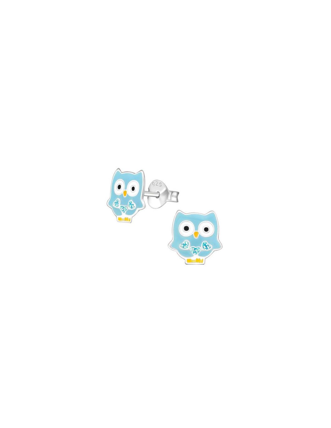 Aros para niñas Owl - 8 mm x 8 mm