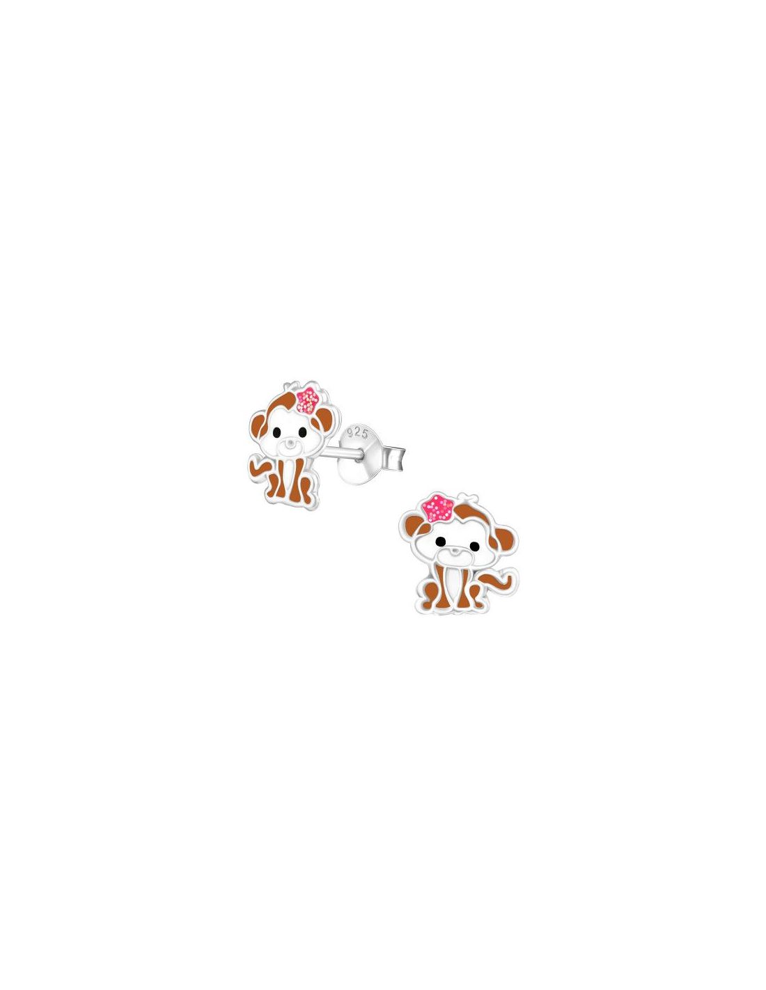 Aros para niñas Monkey - 9 mm x 9 mm