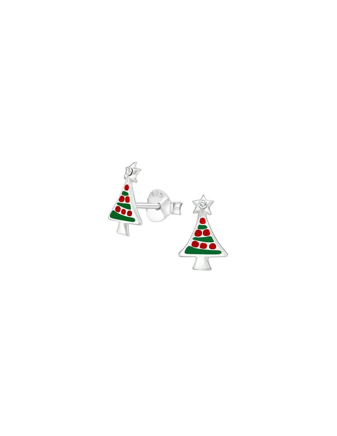 Aros para niñas Christmas Tree - 7 mm...