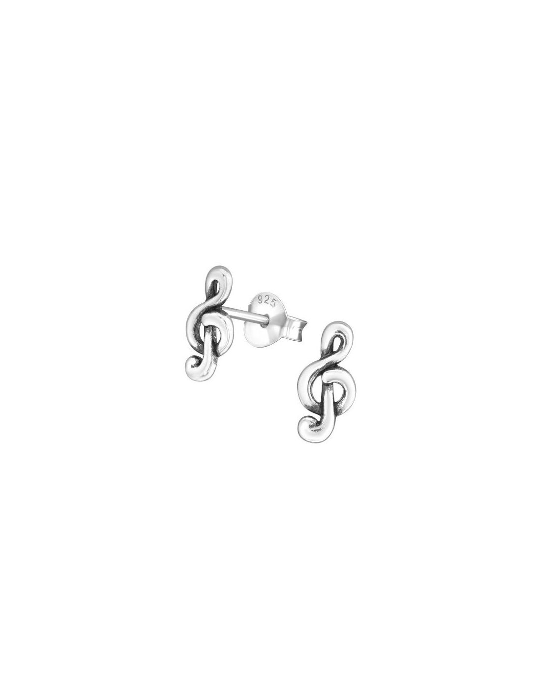 Aros para niñas Treble Clef - 4 mm x...