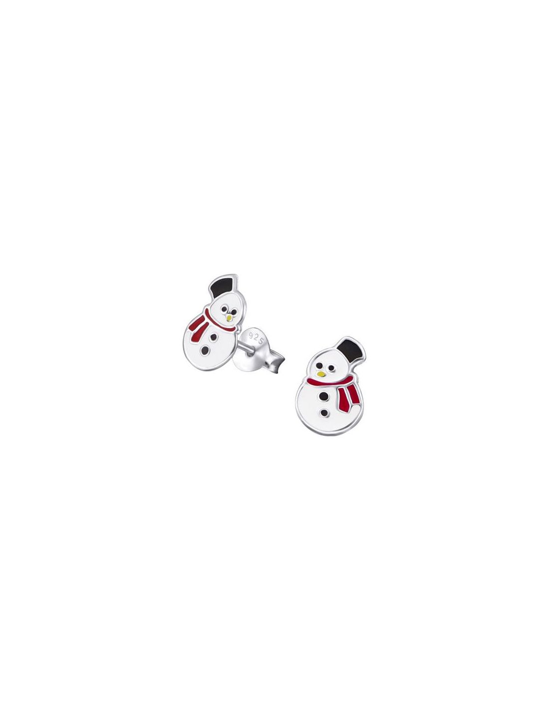 Aros para niñas Snowman - 6 mm x 9 mm