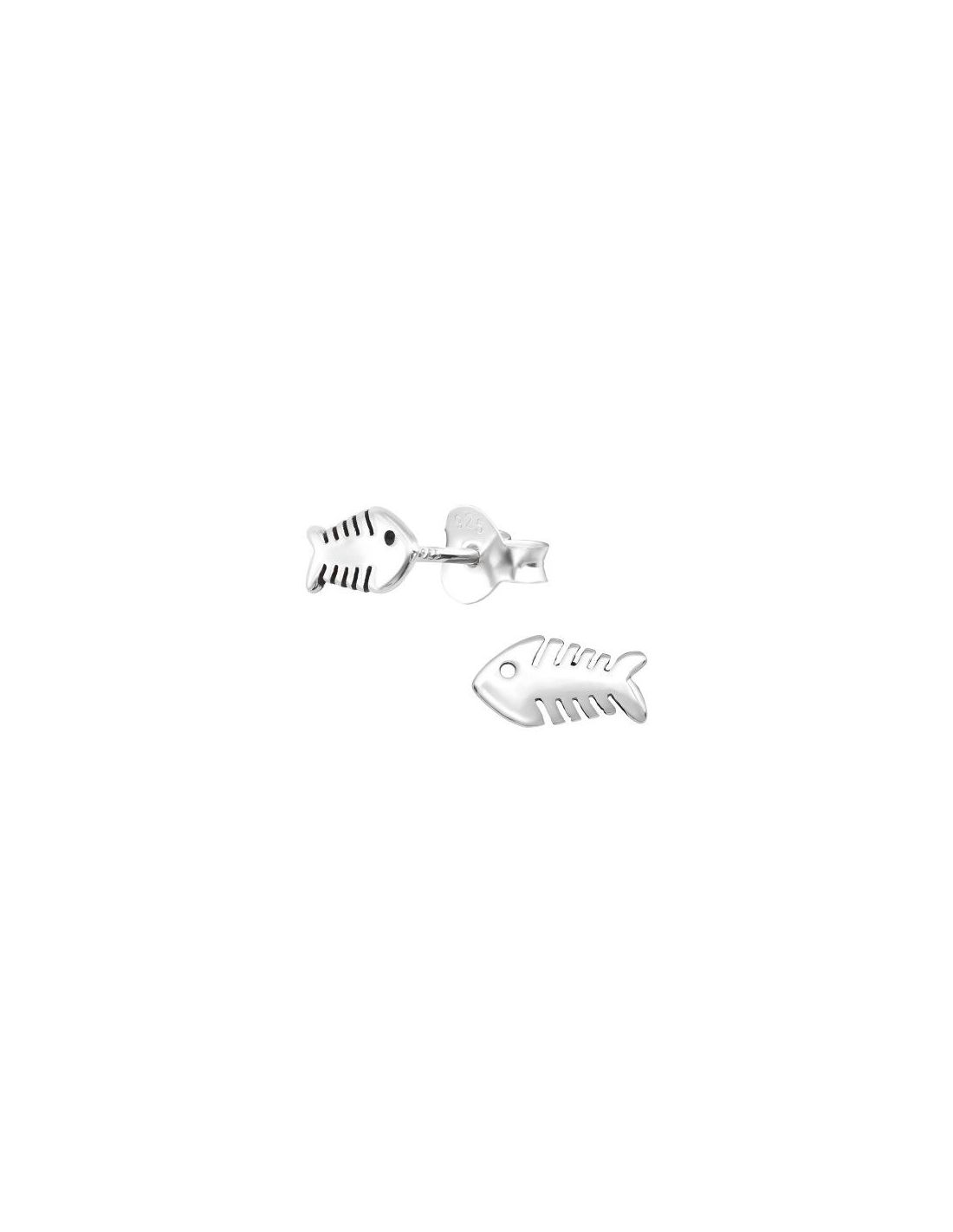 Aros para niñas Fish Bone - 8 mm x 4 mm