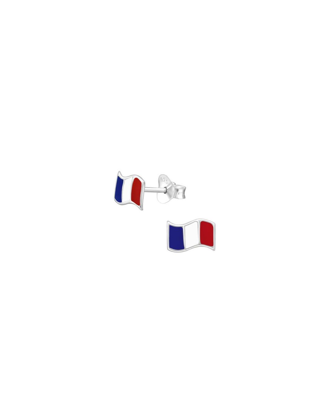 Aros para niñas France Flag - 7 mm x...