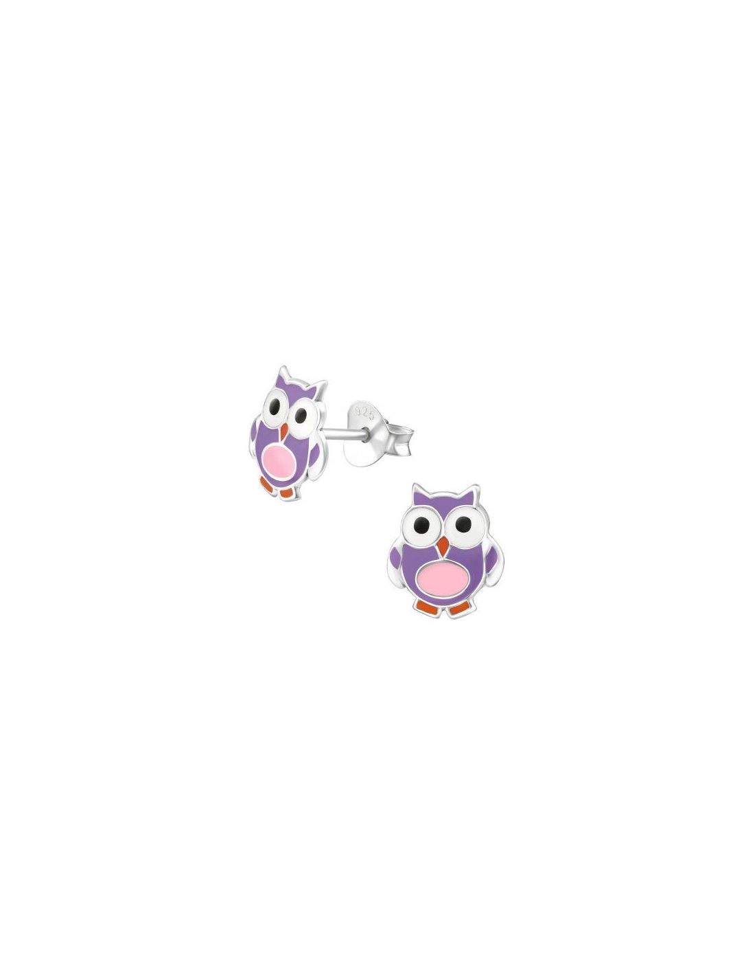 Aros para niñas Owl - 8 mm x 8 mm