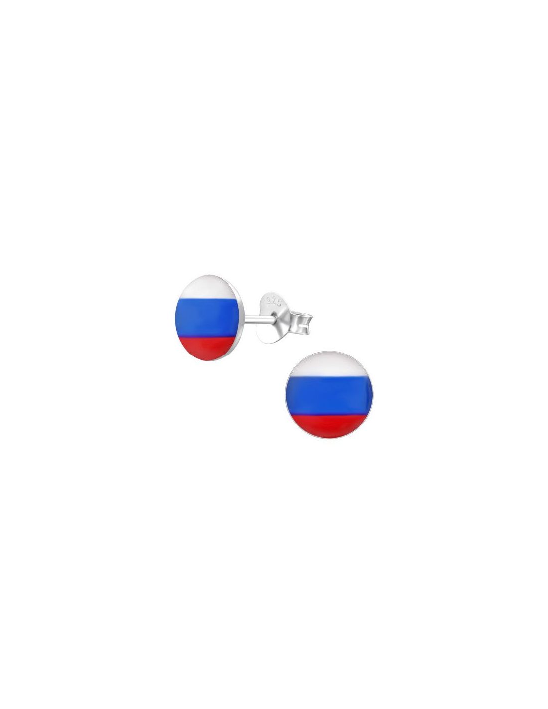 Aros para niñas Russian Flag - 7 mm x...