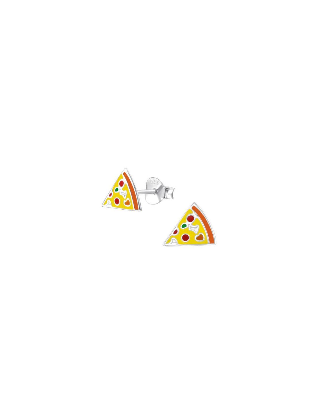 Aros para niñas Pizza - 7 mm x 8 mm