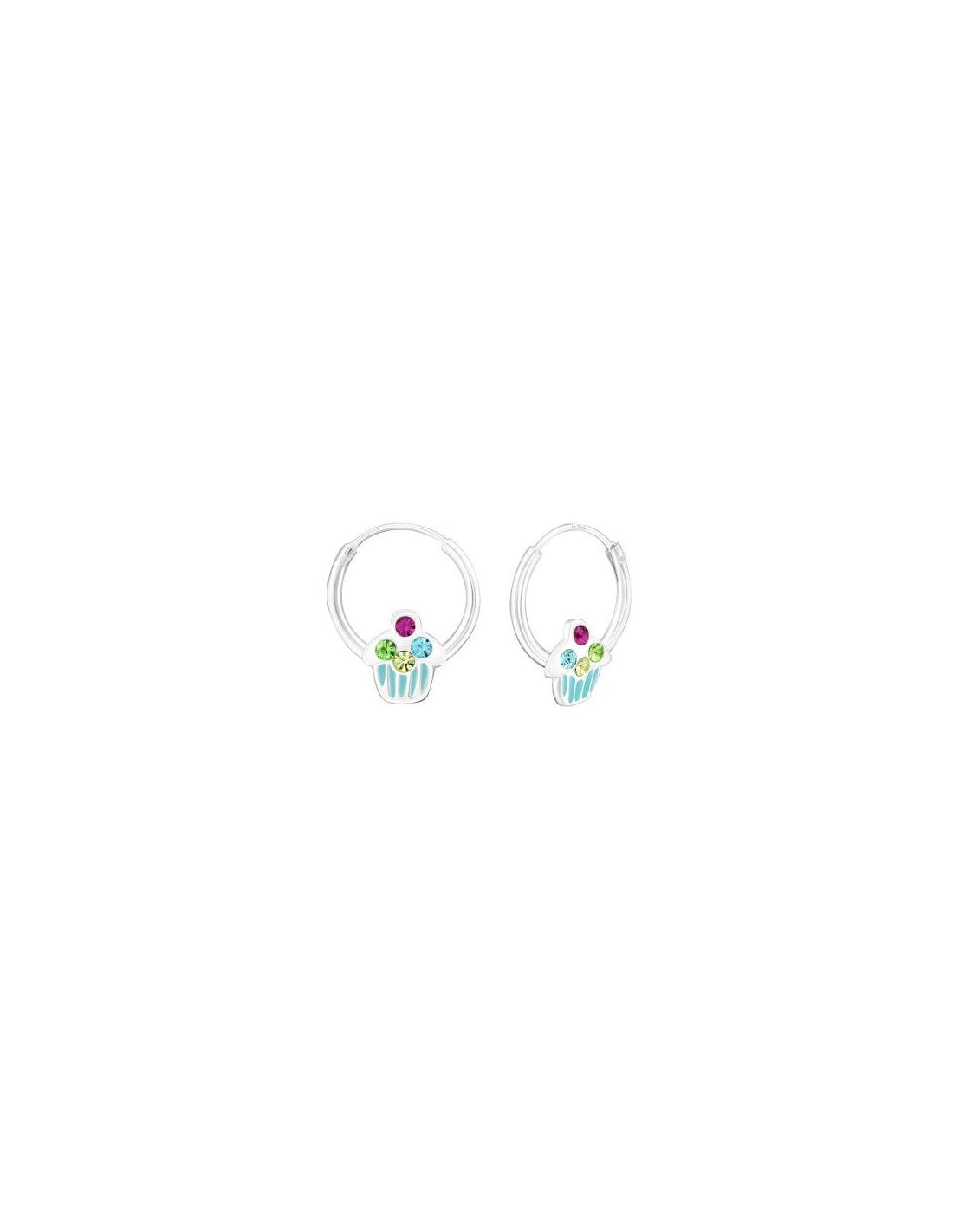 Aros para niñas Cupcake - 6 mm x 6 mm