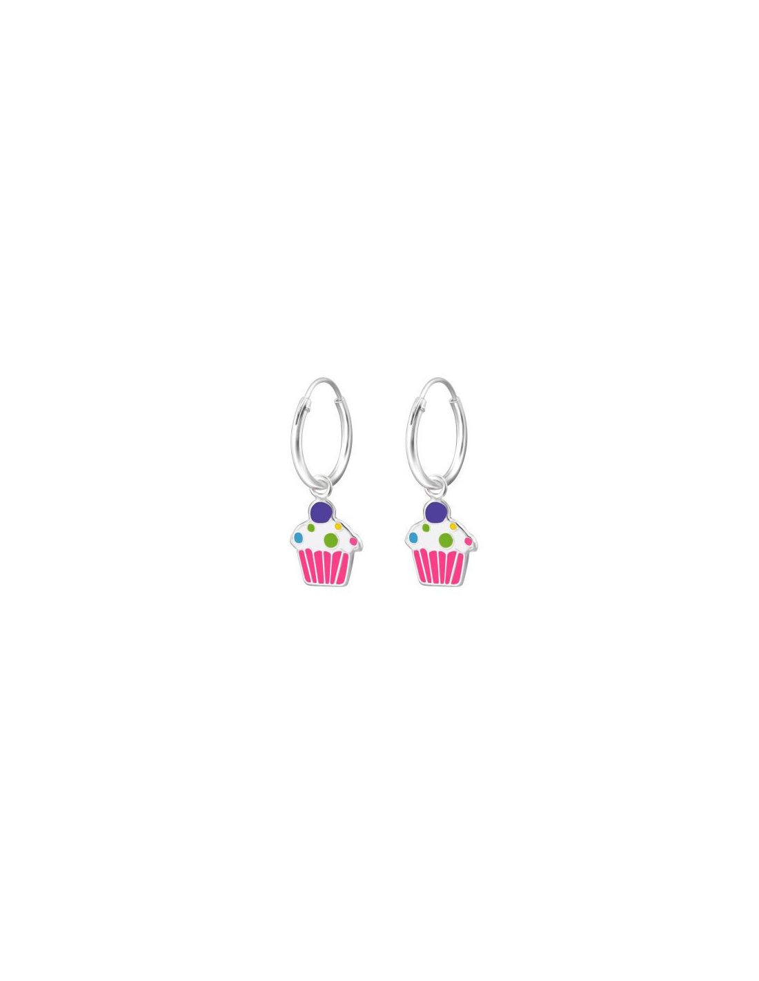 Aros para niñas Hanging Cupcake - 8...