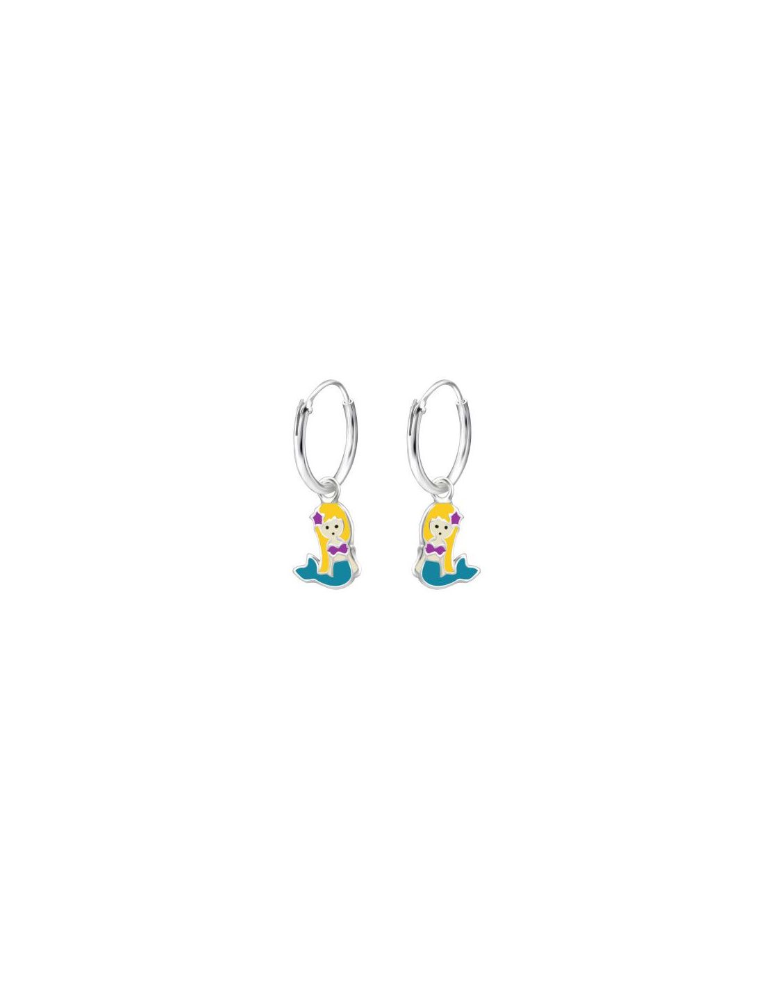 Aros para niñas Hanging Mermaid - 8...