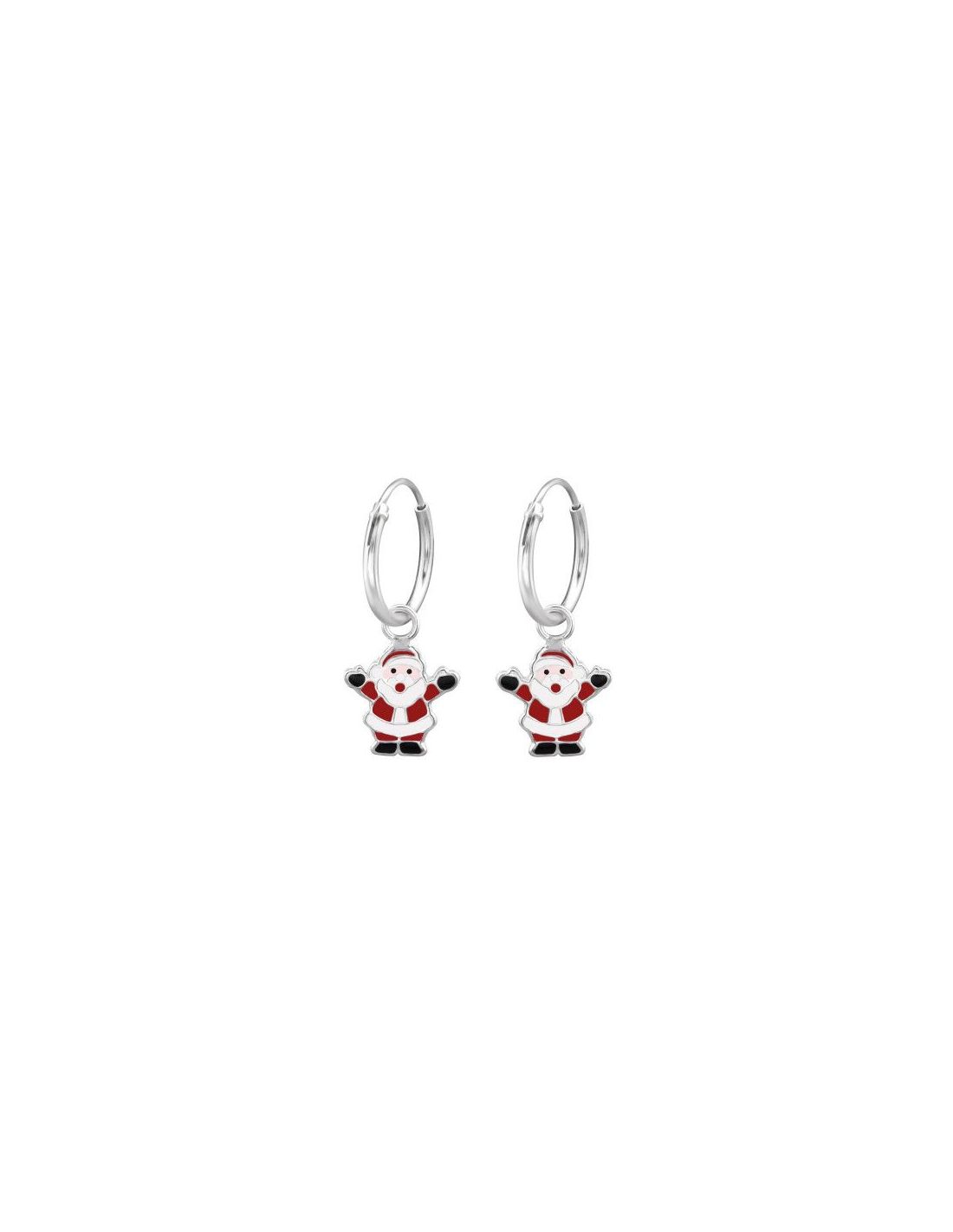 Aros para niñas Hanging Santa Claus -...