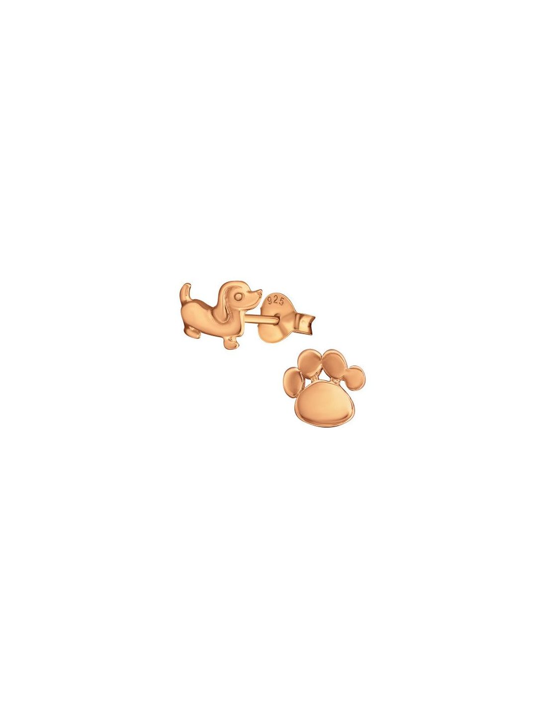 Aros para niñas Dog And Paw Print -...