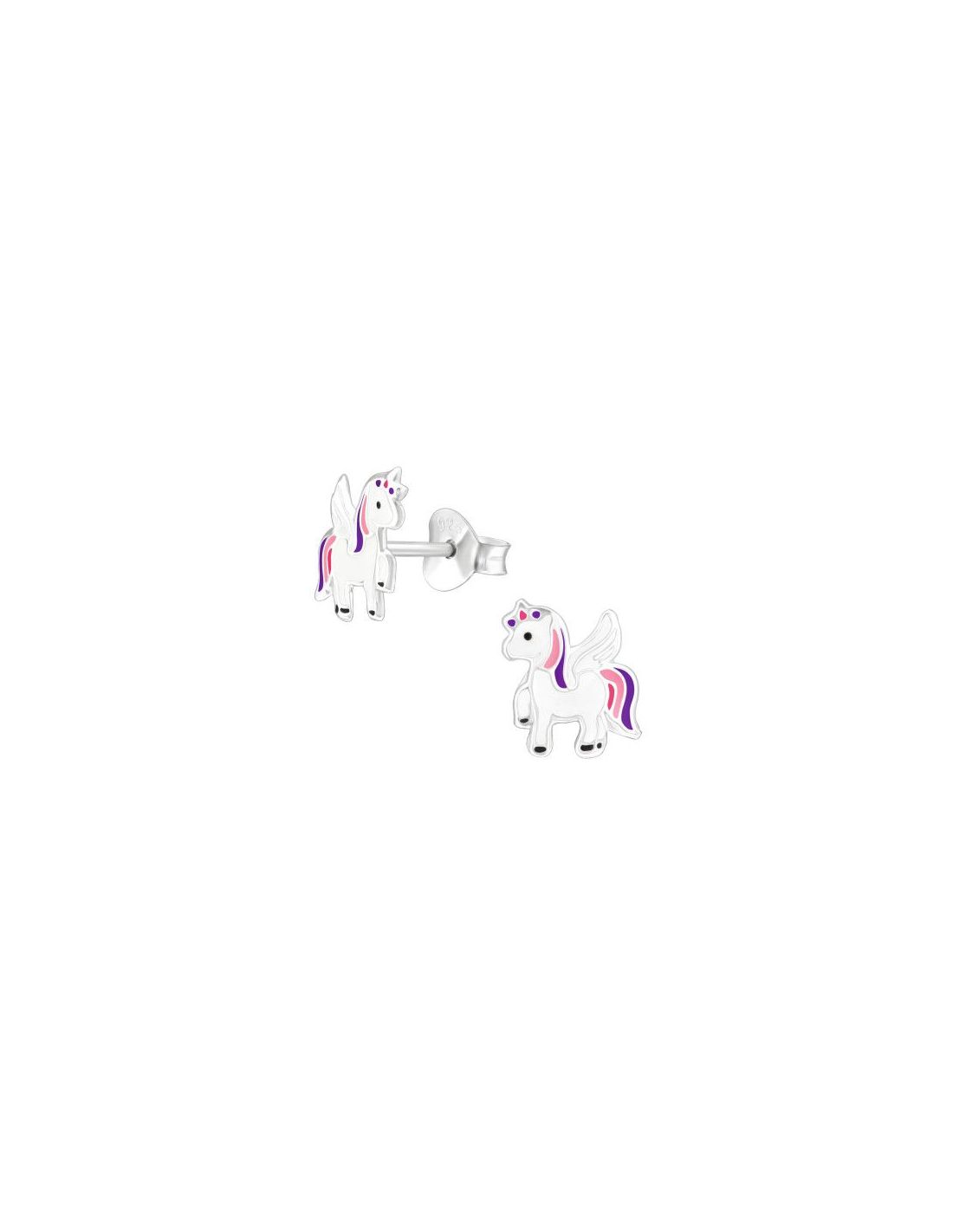 Aros para niñas Unicorn - 8 mm x 8 mm
