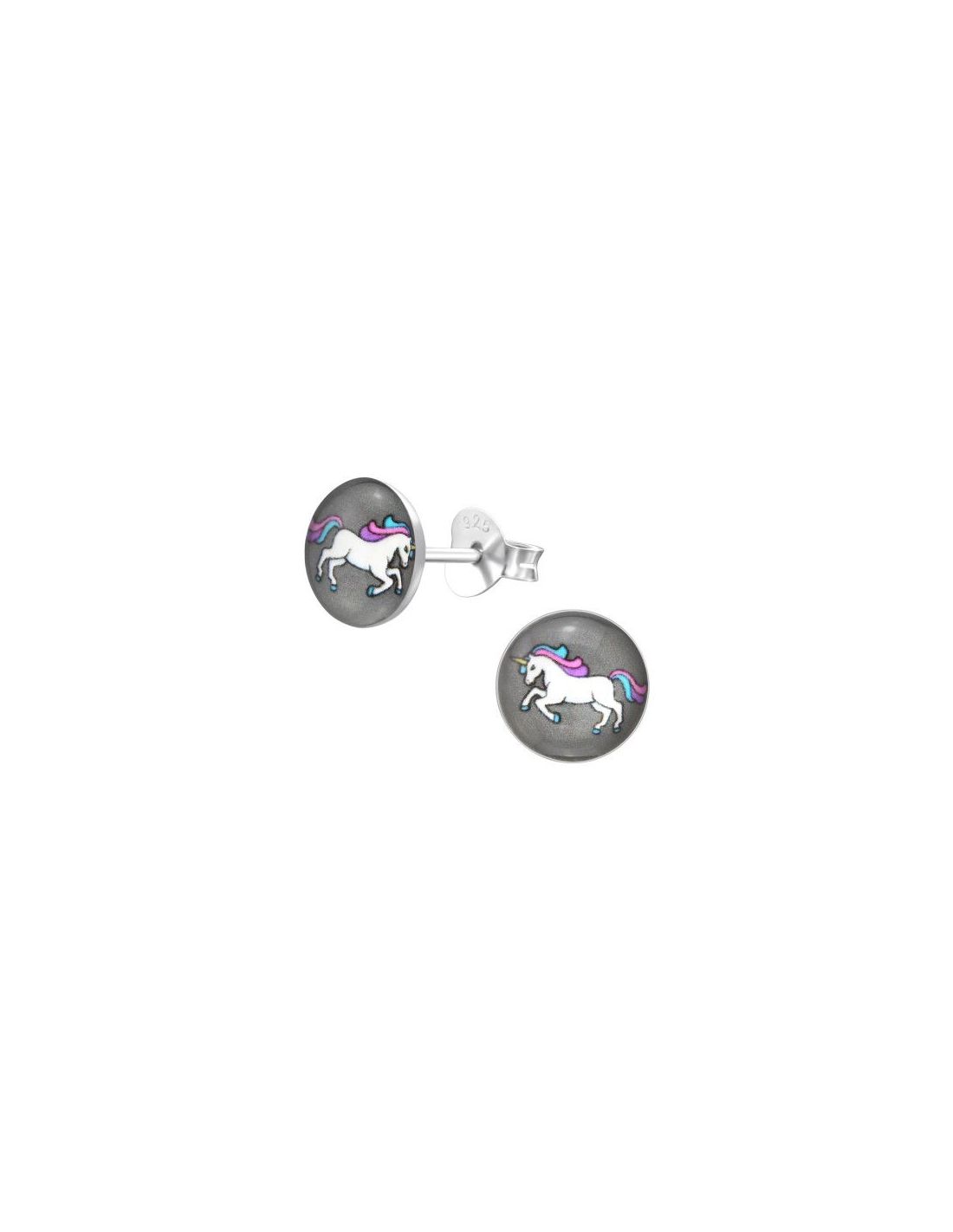 Aros para niñas Unicorn - 7 mm x 7 mm