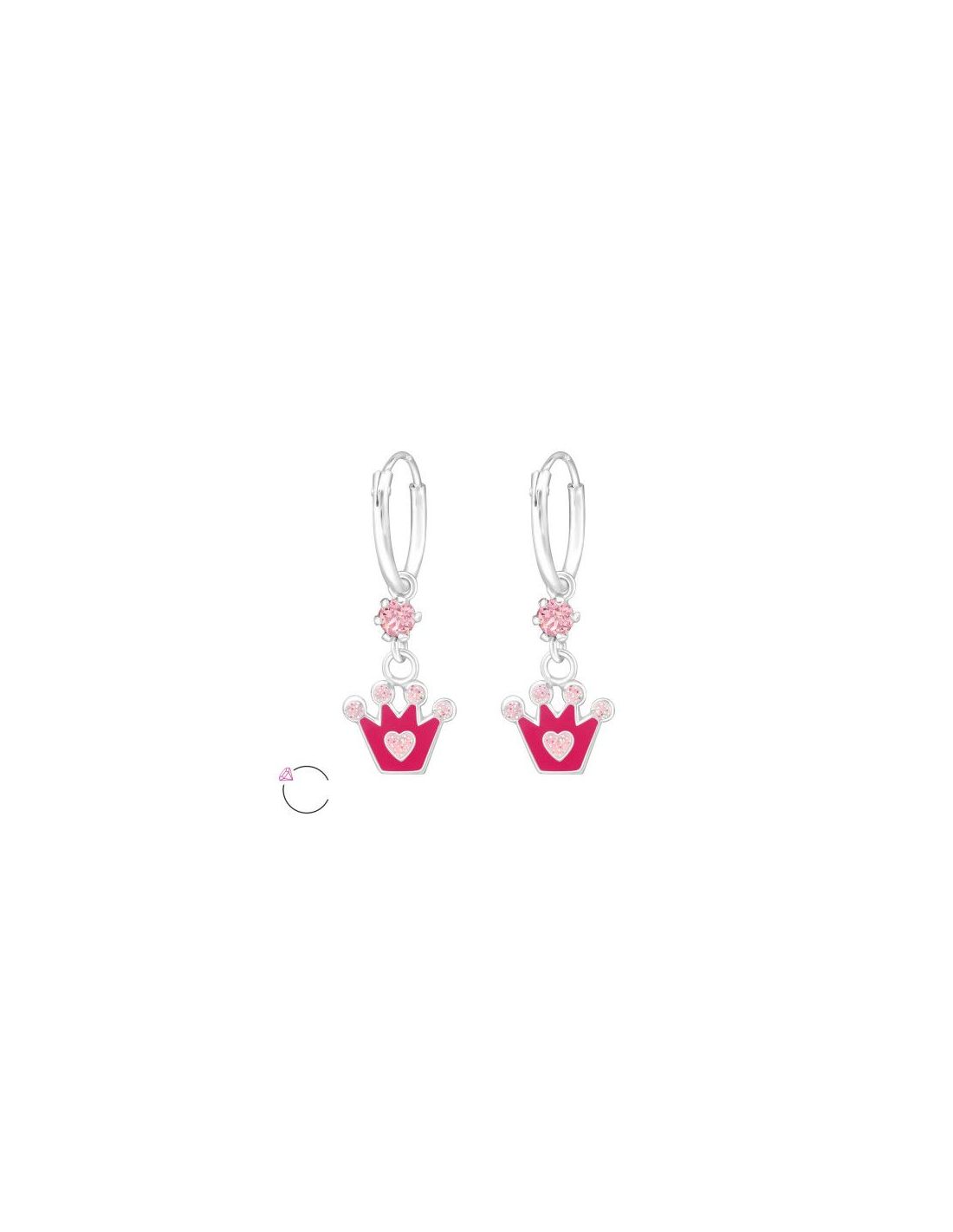 Aros para niñas Crown - 10 mm x 15 mm