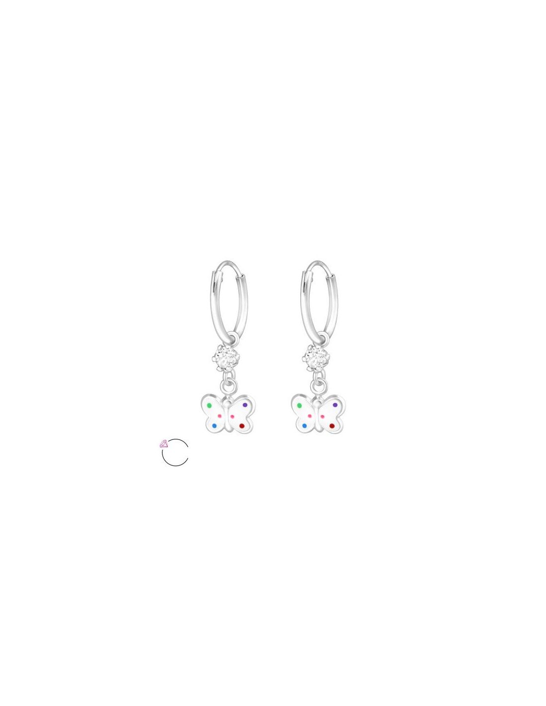 Aros para niñas Hanging Butterfly - 8...