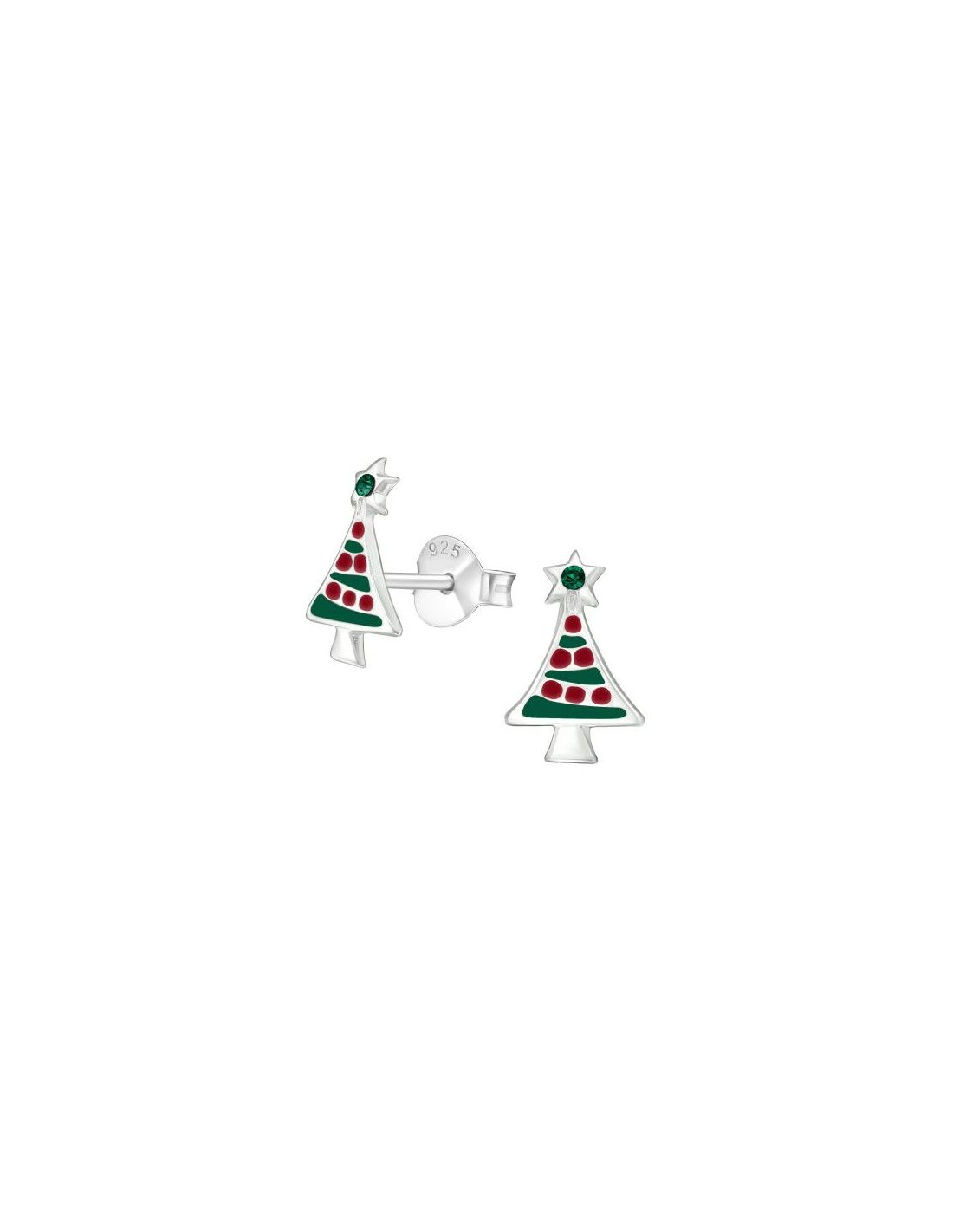 Aros para niñas Christmas Tree - 7 mm...