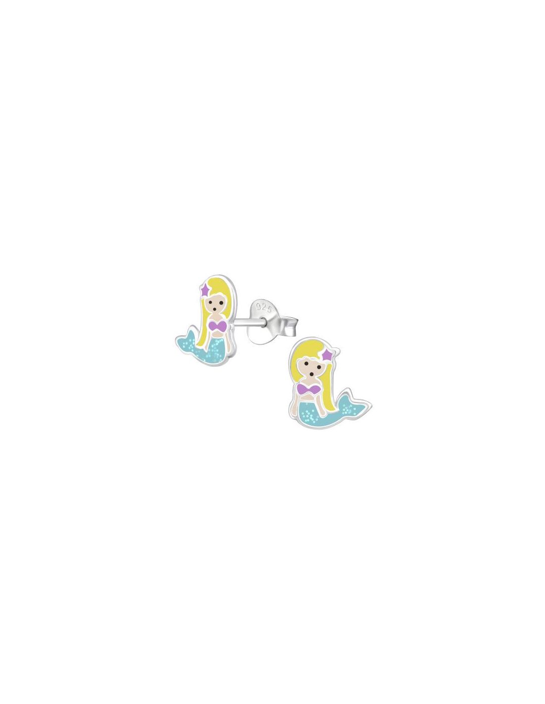 Aros para niñas Mermaid - 8 mm x 9 mm