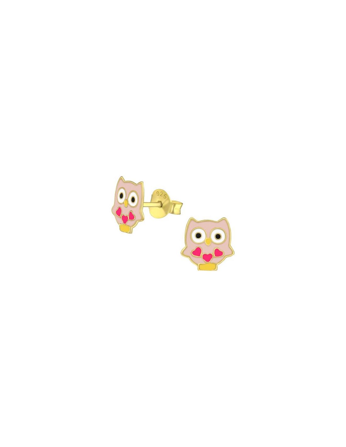 Aros para niñas Owl - 8 mm x 8 mm