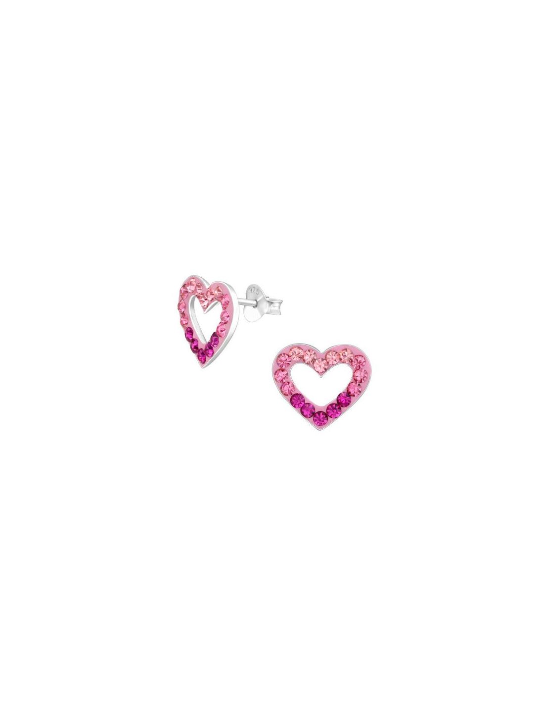 Aros para niñas Heart - 12 mm x 11 mm
