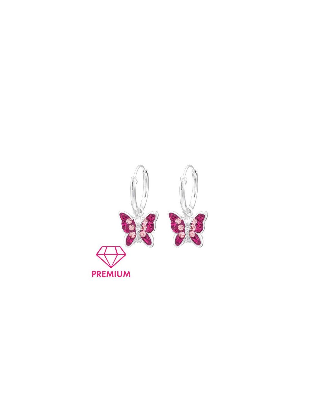 Aros para niñas Butterfly - 10 mm x 9 mm