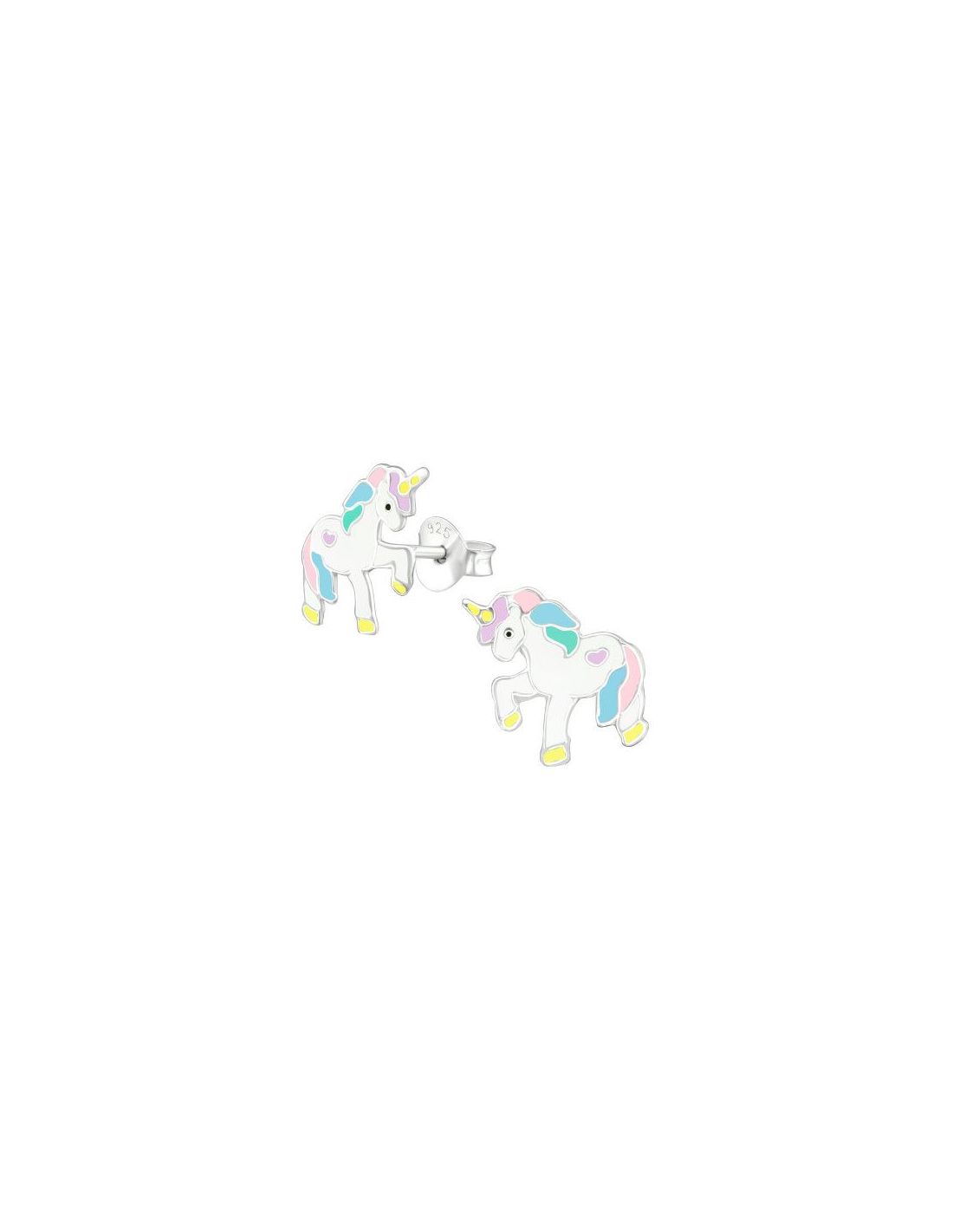 Aros para niñas Unicorn - 8 mm x 10 mm