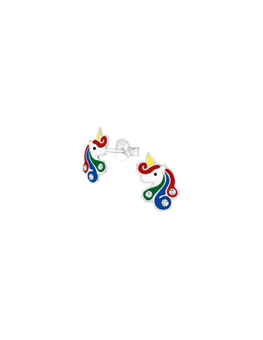 Aros para niñas Unicorn - 7 mm x 11 mm
