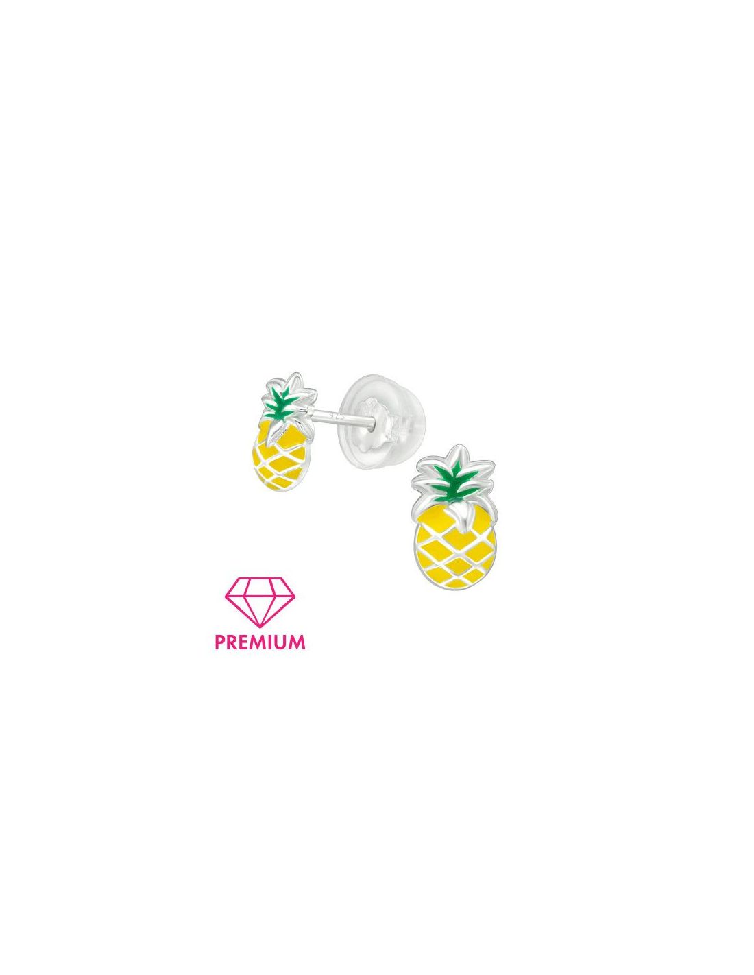 Aros para niñas Pineapple - 5 mm x 8 mm