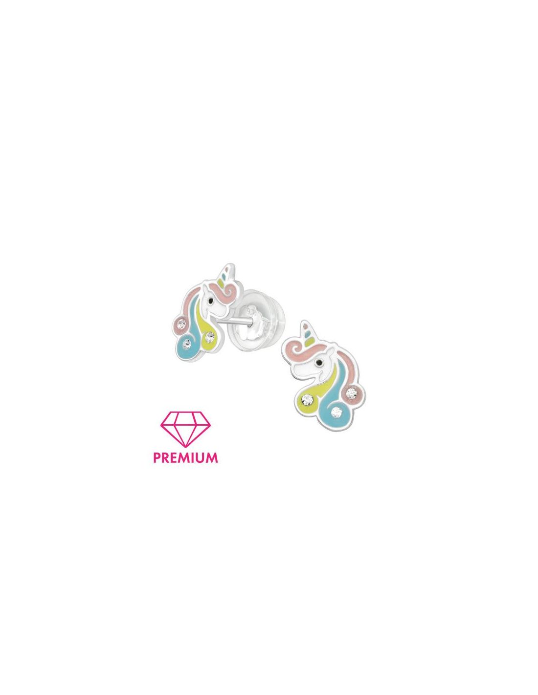 Aros para niñas Unicorn - 7 mm x 11 mm