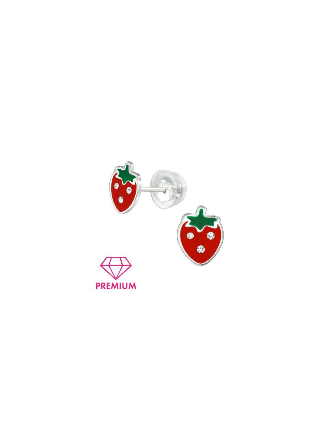 Aros para niñas Strawberry - 7 mm x 9 mm