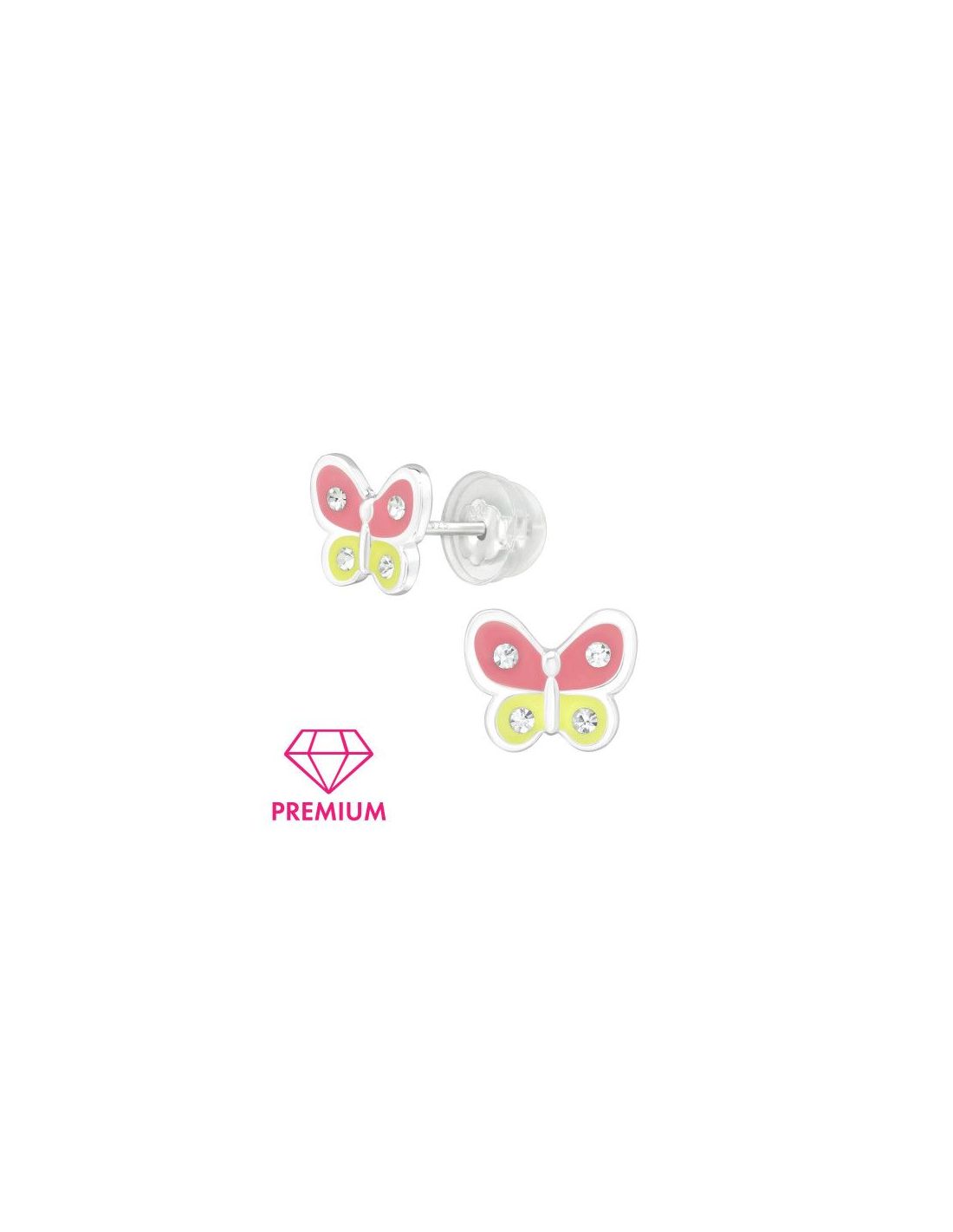 Aros para niñas Butterfly - 9 mm x 8 mm