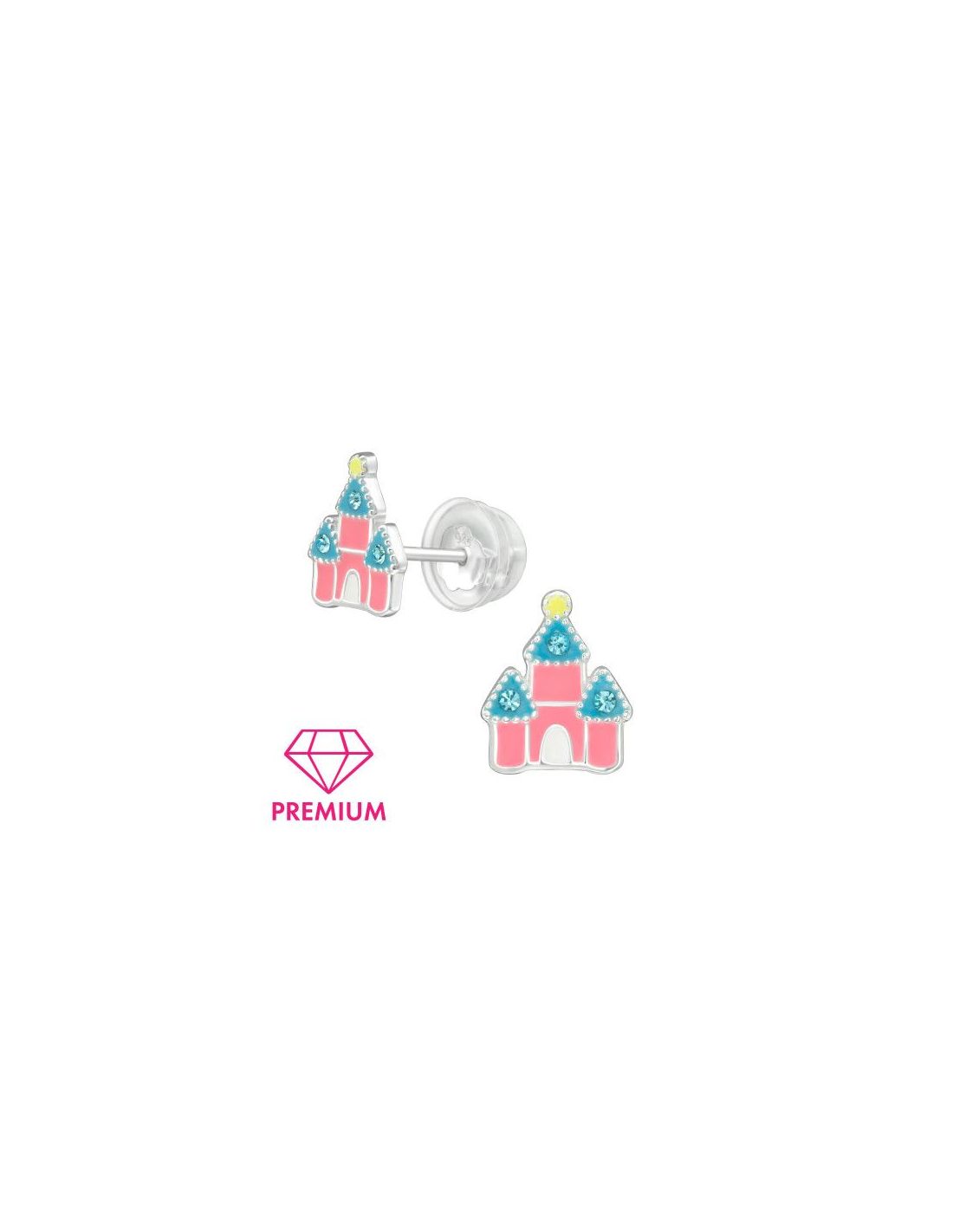 Aros para niñas Castle - 7.5 mm x 9 mm