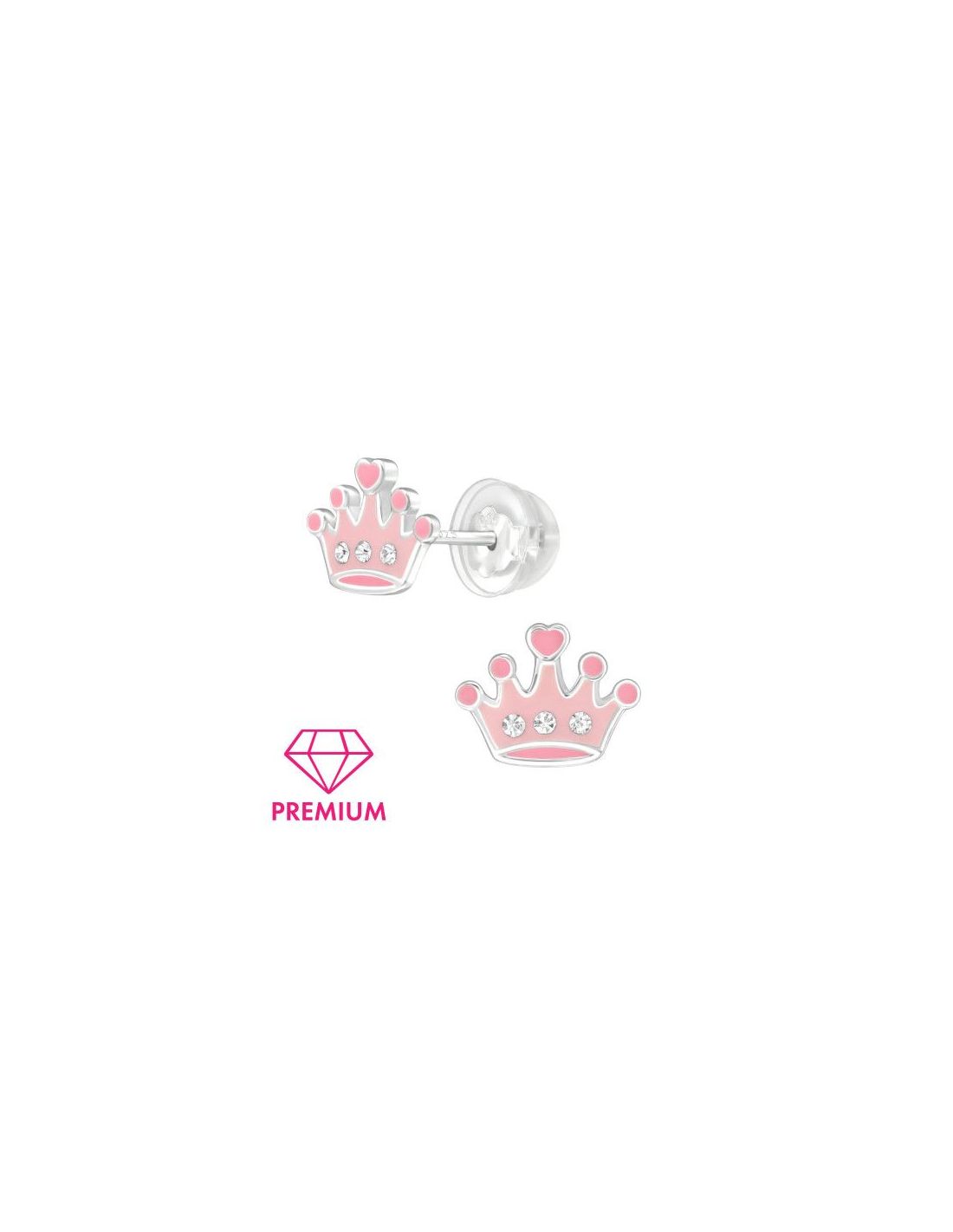 Aros para niñas Crown - 9 mm x 7 mm