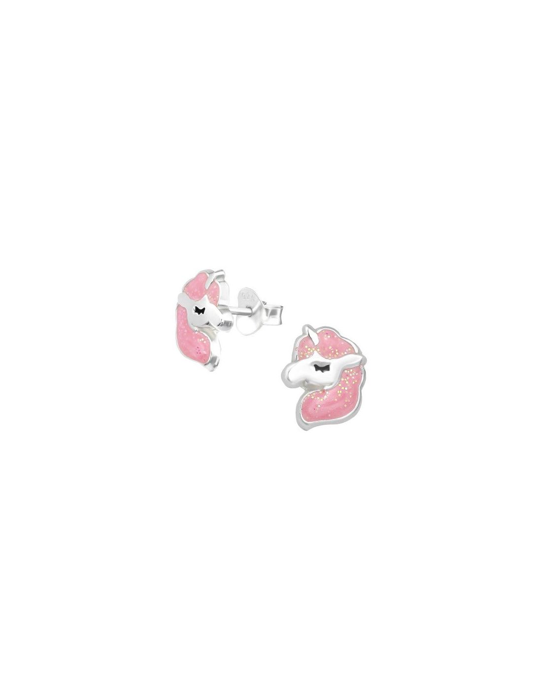 Aros para niñas Unicorn - 7 mm x 9 mm