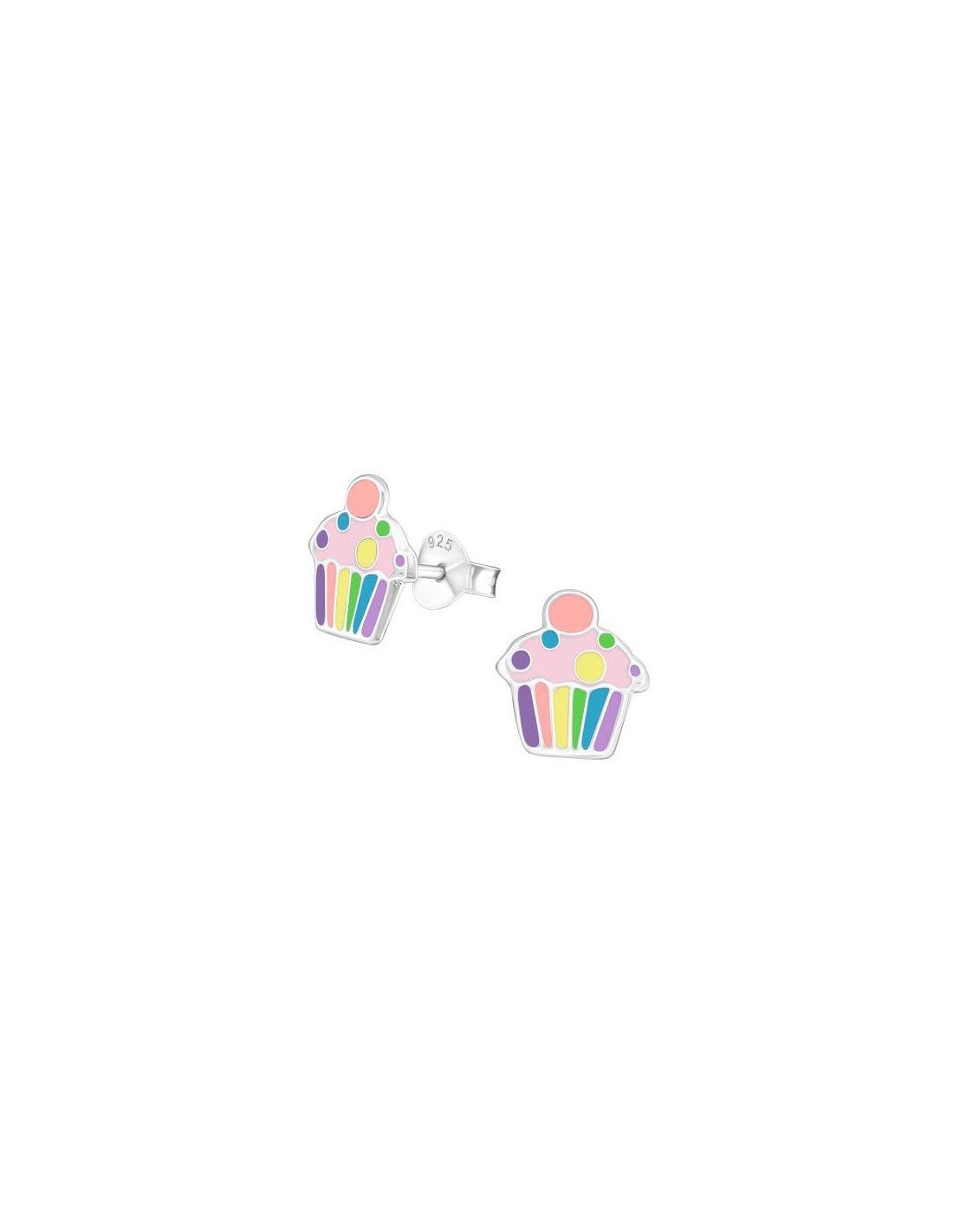 Aros para niñas Cupcake - 9 mm x 9 mm