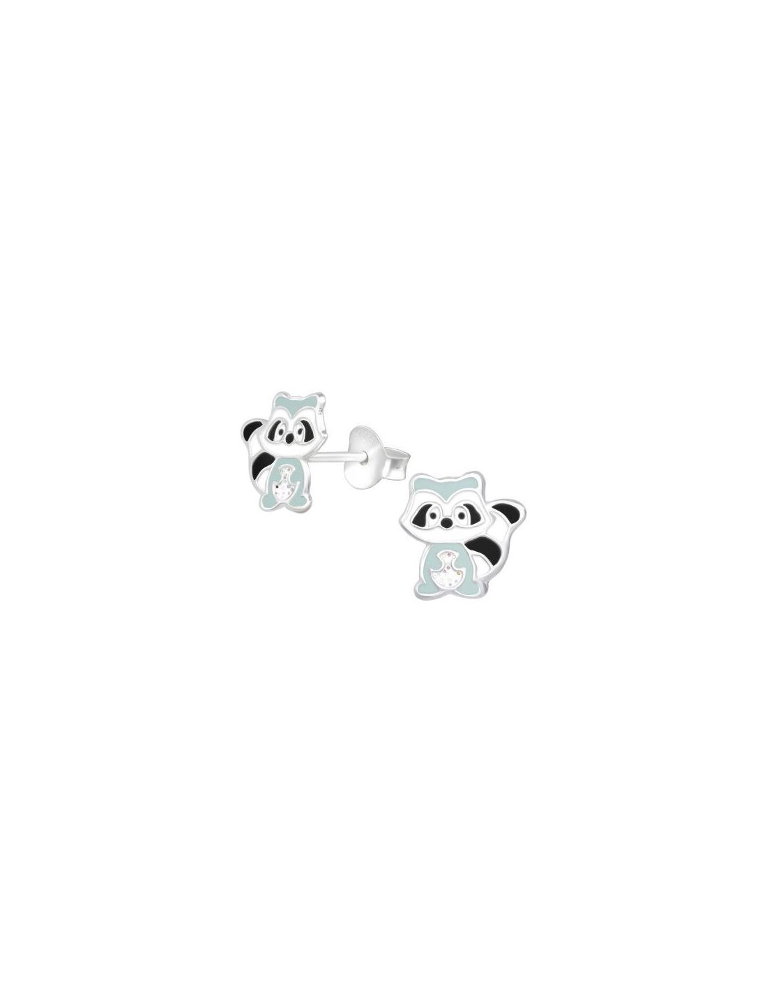 Aros para niñas Raccoon - 9 mm x 9 mm