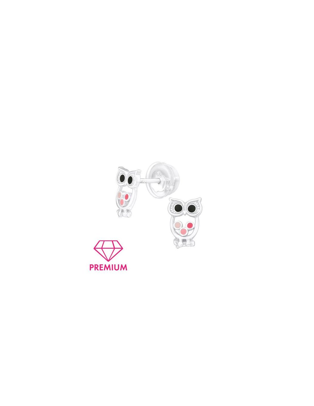 Aros para niñas Owl - 5 mm x 9 mm