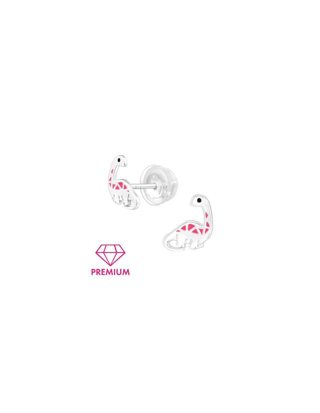Aros para niñas Dinosaur - 9 mm x 8 mm