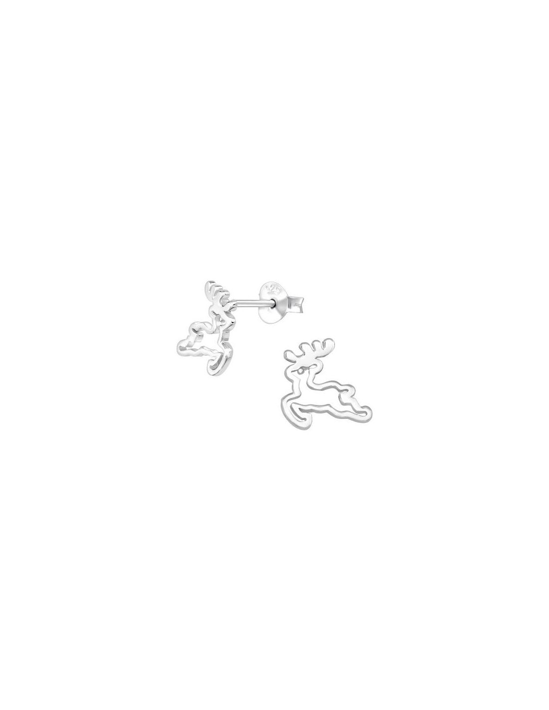 Aros para niñas Reindeer - 9 mm x 10 mm