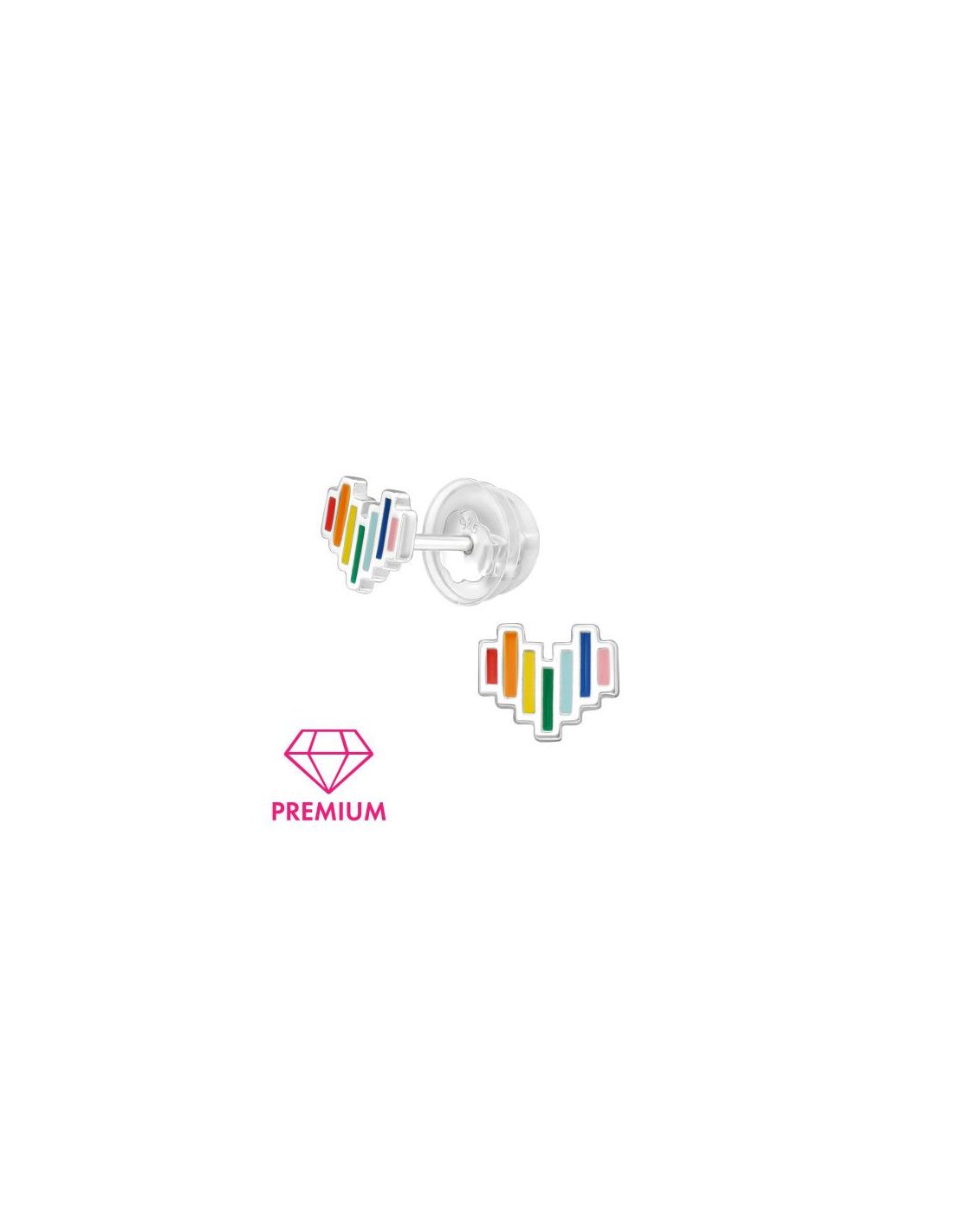 Aros para niñas Heart - 6 mm x 5 mm