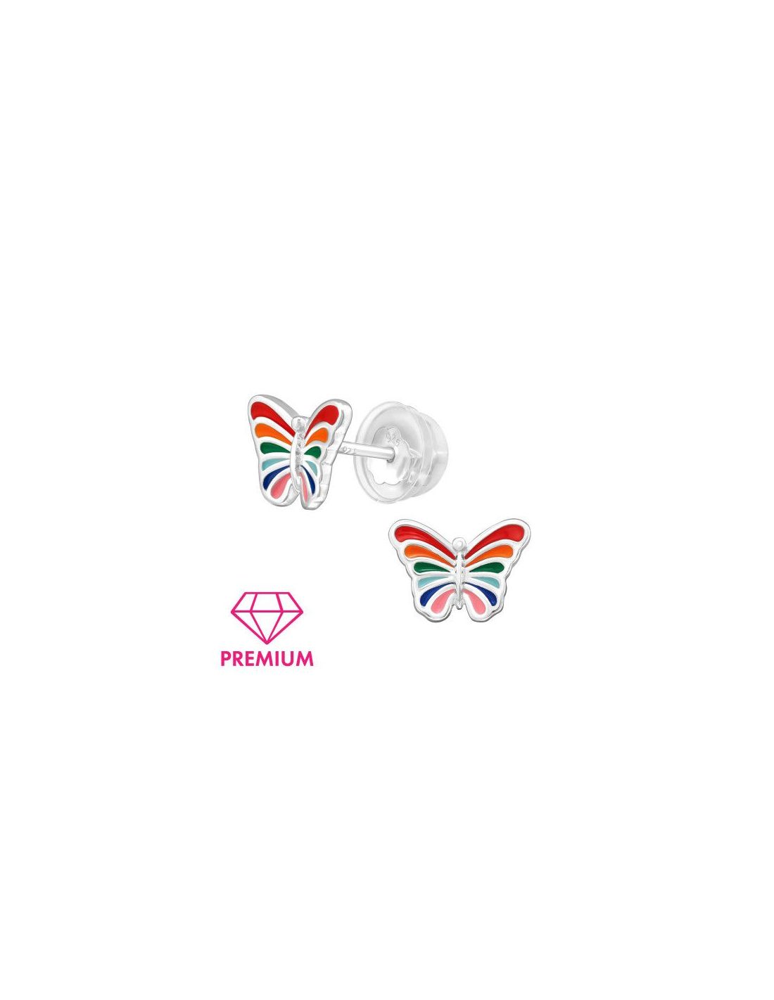 Aros para niñas Butterfly - 9 mm x 6 mm