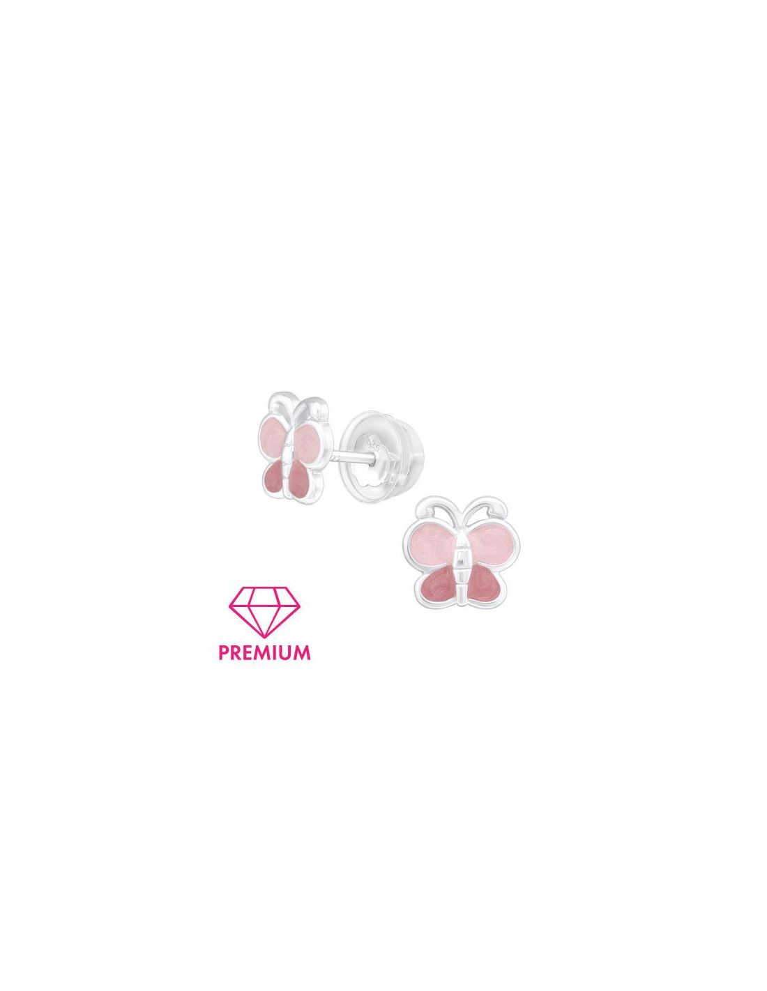 Aros para niñas Butterfly - 8 mm x 7 mm