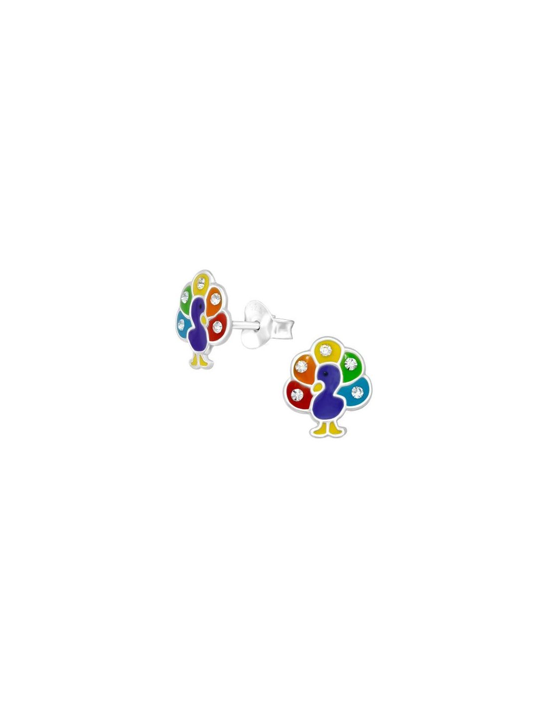 Aros para niñas Peacock - 8 mm x 9 mm