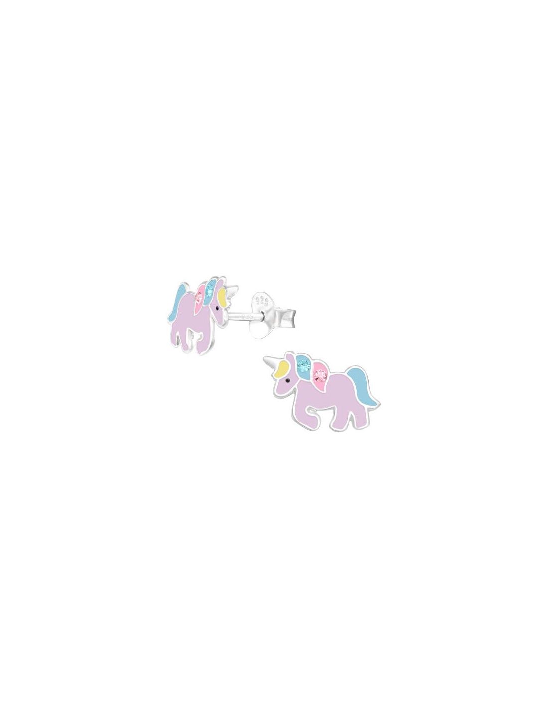 Aros para niñas Unicorn - 12 mm x 8 mm