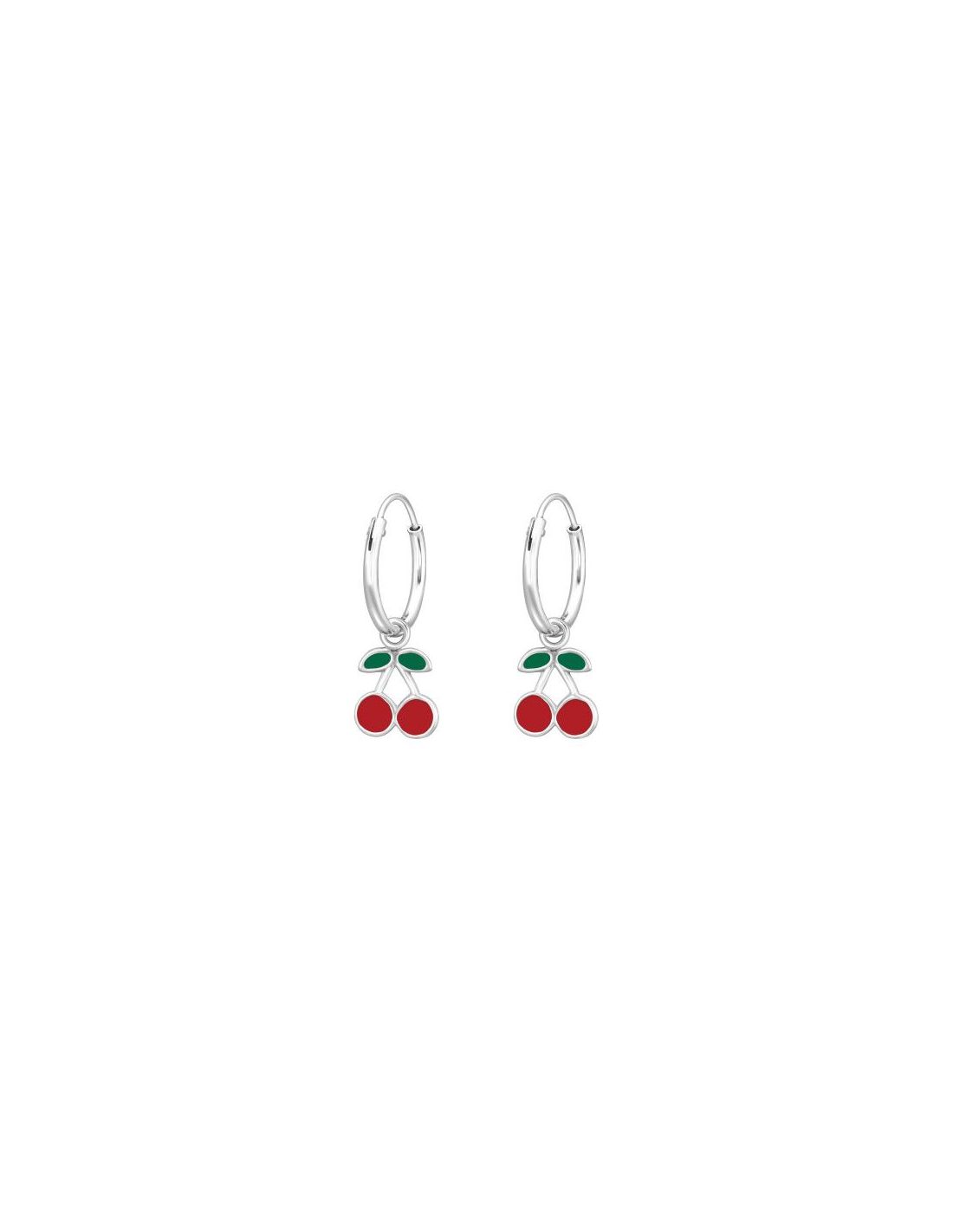 Aros para niñas Hanging Cherry - 7 mm...