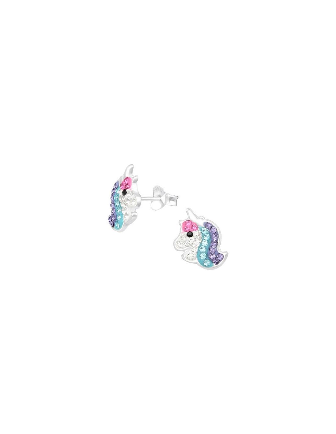 Aros para niñas Unicorn - 10 mm x 9 mm