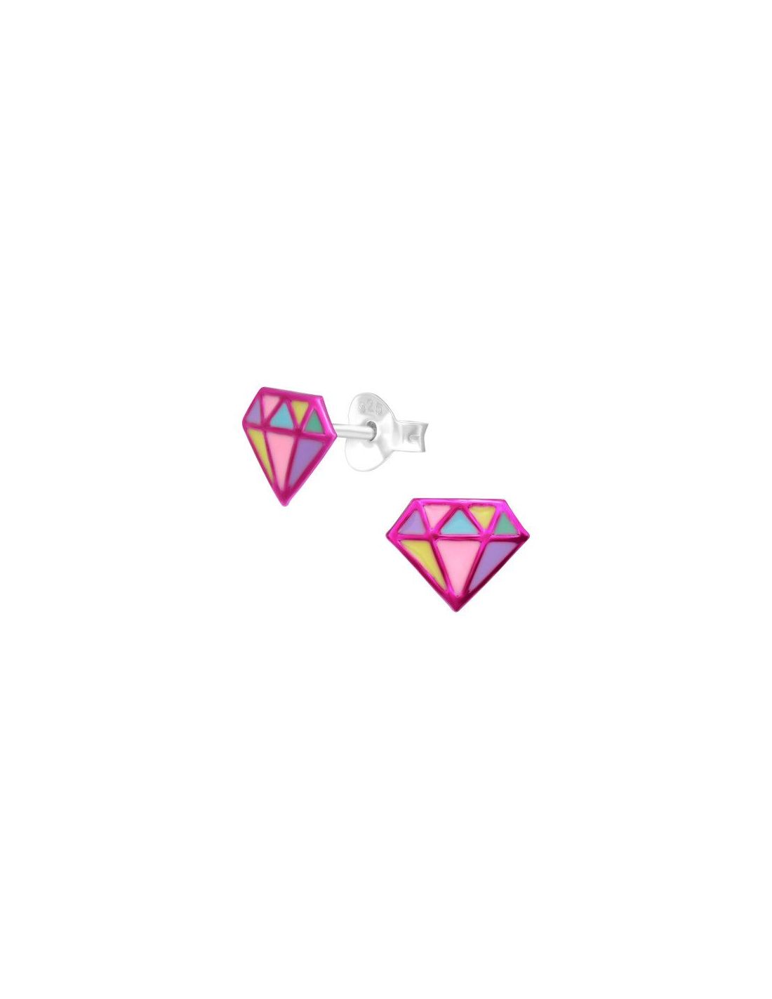 Aros para niñas Diamond Shaped - 8 mm...