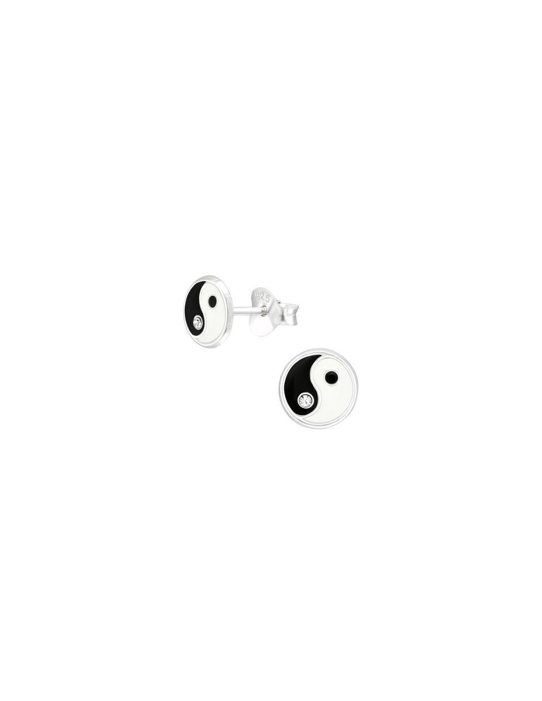 Aros para niñas Yin-Yang - 6 mm x 6 mm