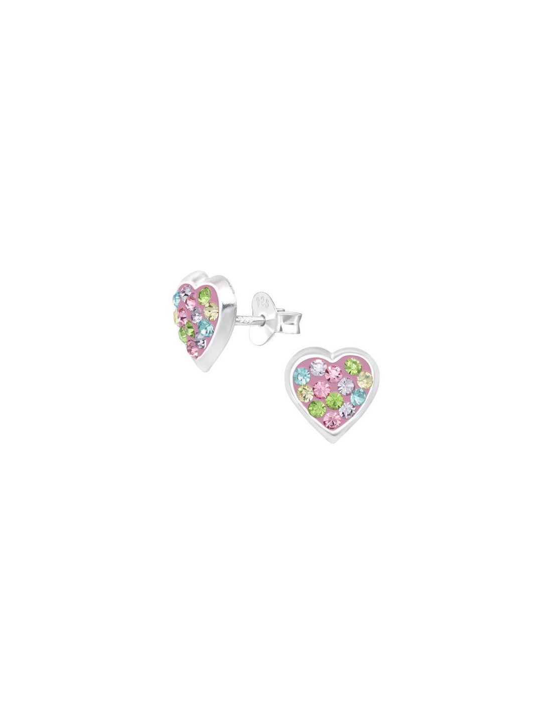 Aros para niñas Heart - 8 mm x 8 mm