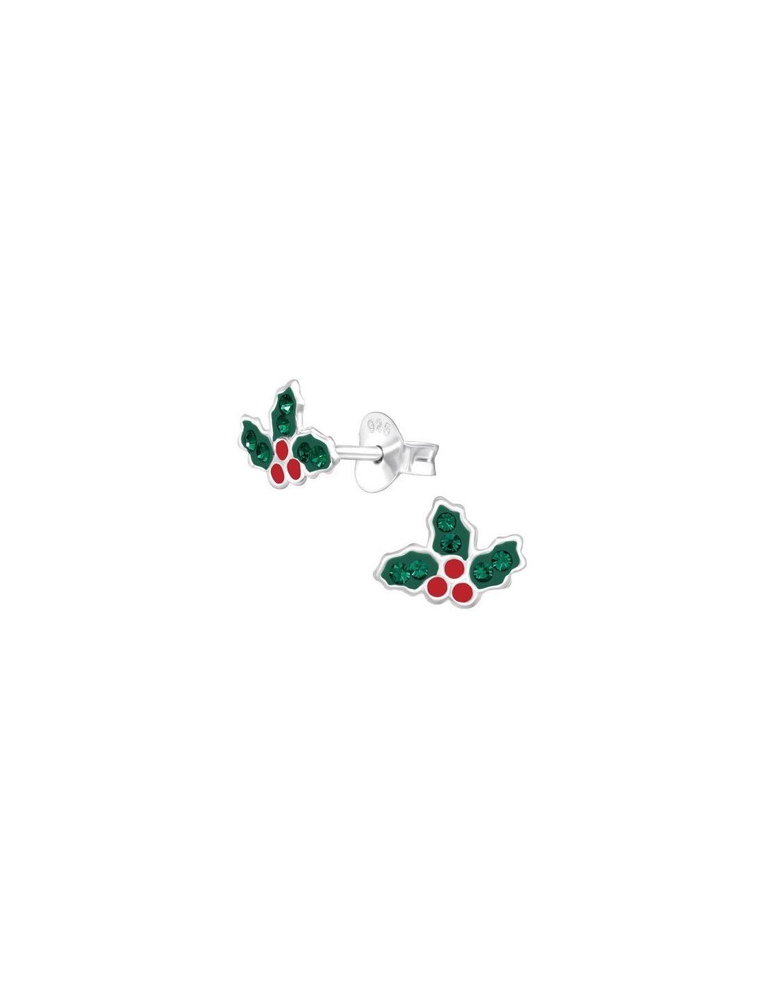 Aros para niñas Holly Leaf - 8 mm x 6 mm
