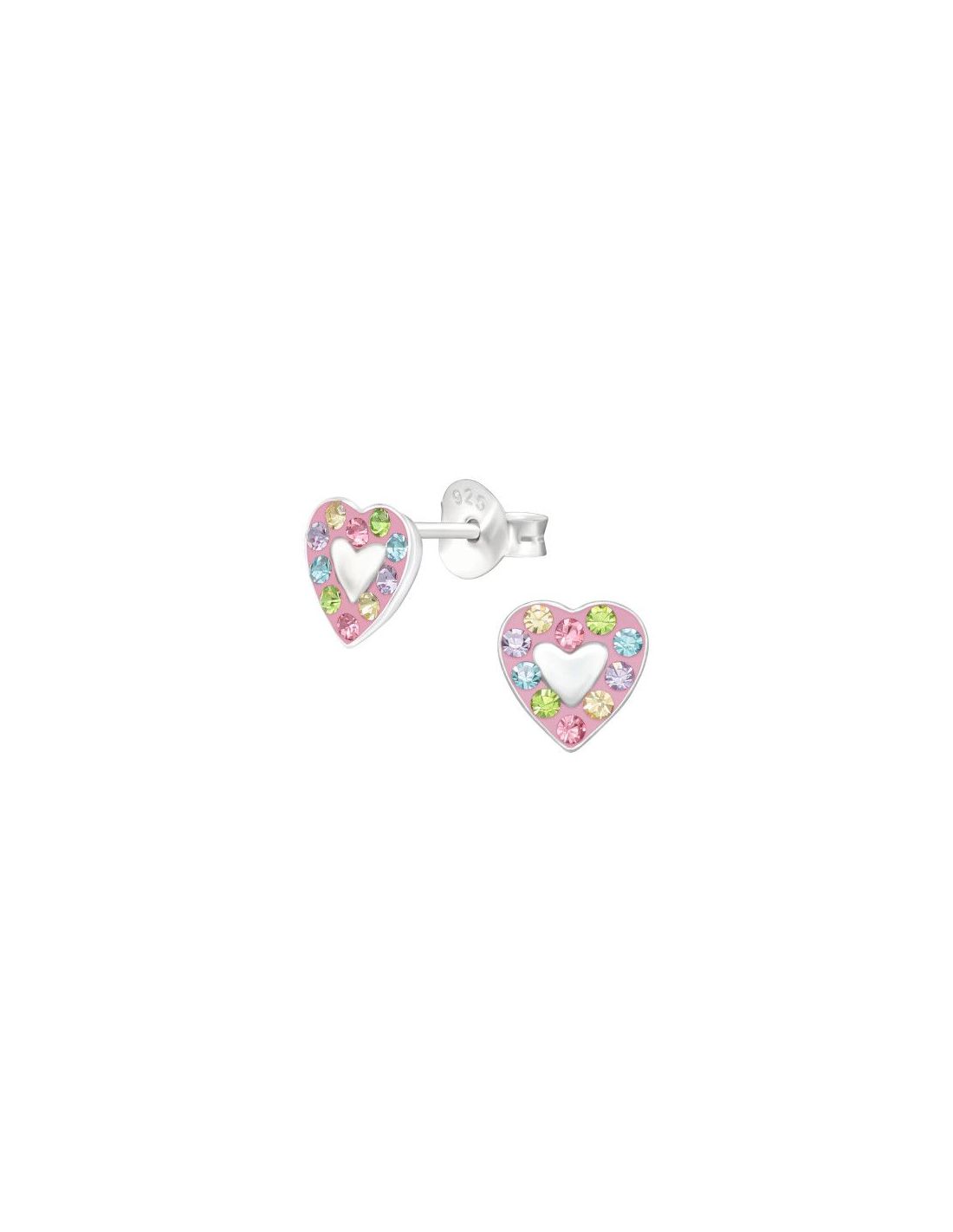 Aros para niñas Heart - 6 mm x 6 mm